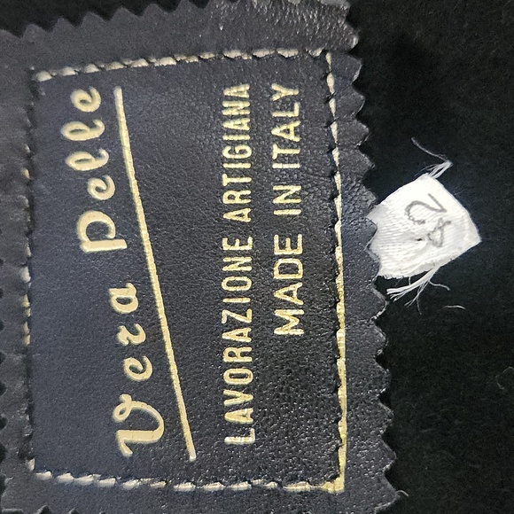 VERA PELLE VINTAGE SUEDE LEATHER CROPPED JACKET SIZE 42=10 usa - Picture 12 of 12